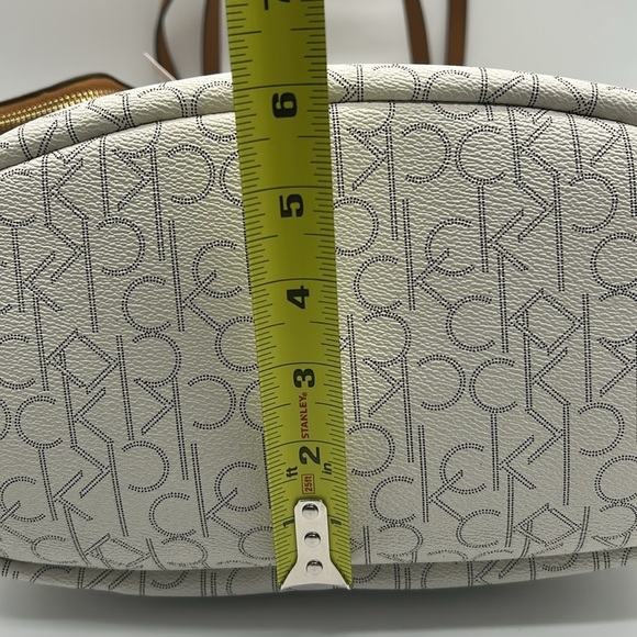 2187- Calvin Klein Almond and Brown Colors Women's Tote Bag NWT - Picture 8 of 10